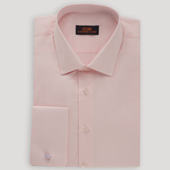 The Next Generation Satin Dress Shirt | 100% Cotton | Modern Point Collar | Light Pink