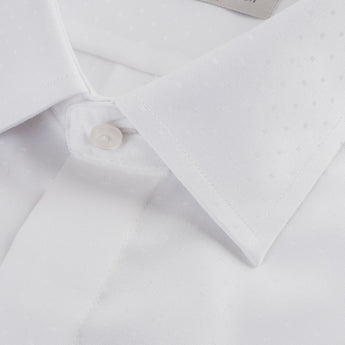 Dress Shirt Elite Collection | Tailored Fit Button Cuff Non-Iron for Men | White