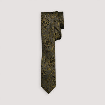 The Venus Silk Tie | 100% Silk | Black & Gold