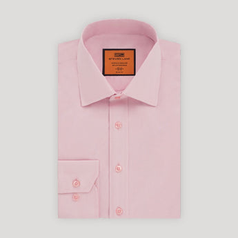 Poplin | Button Cuff | 100% Cotton | Pink