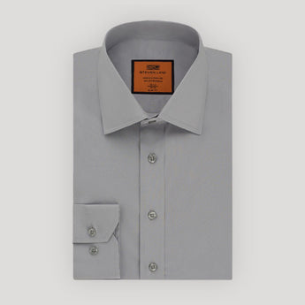 Poplin | Button Cuff | 100% Cotton | Silver