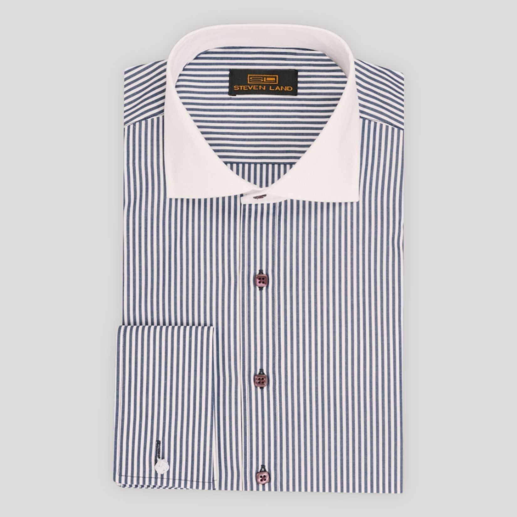 steven land dress shirts The Corcoran Shirt | White Contrast Collar | French Cuff Some Brides Are Thrifting A regular fit shirt black & red Size:Taille:XS
