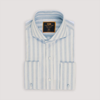 The Lorenzo Dress Shirt | Cutaway Collar | Angled French Cuff | 100% Cotton