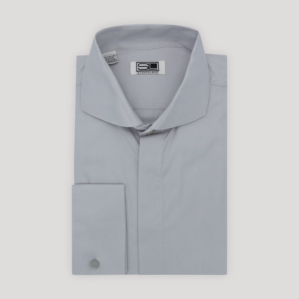 Poplin | Hidden Placket | Cutaway Collar | French Cuff | Silver ...