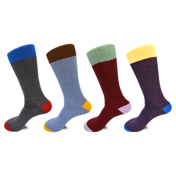 Jacquard Socks Dress Socks | Set of 4 pairs