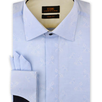 Dress Shirt | TA1908 | Trim Fit | Spread Collar | Shaped Convertible Cuff | Blue