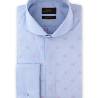 Dress Shirt | TA1915 | Trim Fit | 100% Cotton | Cutaway Collar | Rounded French Cuff | Blue