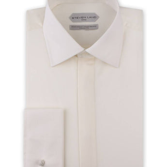Dress Shirt | DSW116F | Classic Fit | 100% Cotton | Spread Collar | French Square Cuff | Egg Shell