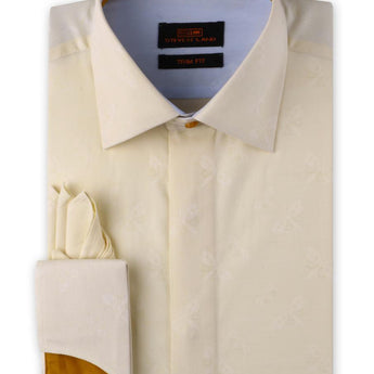 Dress Shirt | TA1908 | Trim Fit | Spread Collar | Shaped Convertible Cuff | Ochre