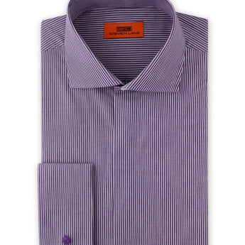 Dress Shirt | DC1941 | Classic Fit | Cotton blend | Spread Collar | French Square Cuff | Purple