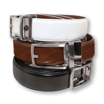 Steven Land Belt | Genuine Leather | Self Adjusted | Color White