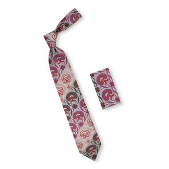 Steven Land Big Knot Tie |100% Silk | Como Tie & Pocket Square