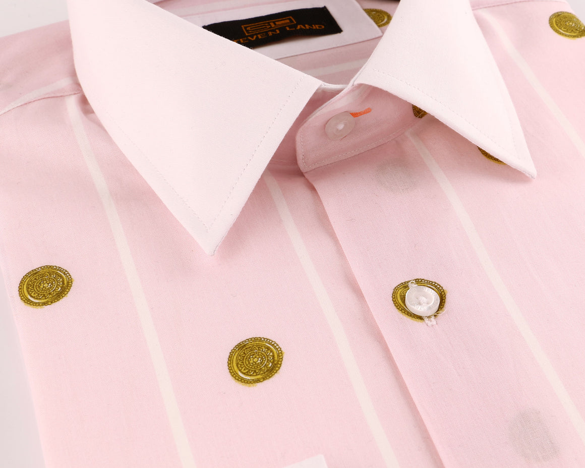 Steven Land | Greek Medallion Dress Shirt | Ibiza Pink – Steven Land ...