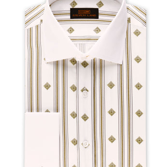 Steven Land | Roman Chains Dress Shirt + Cufflink | White