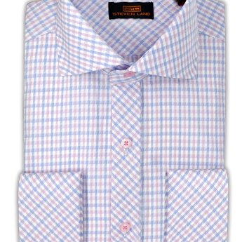 Steven Land Dress Shirt  | Trim and Classic Fit | Arlo 100% Cotton | Color Pink