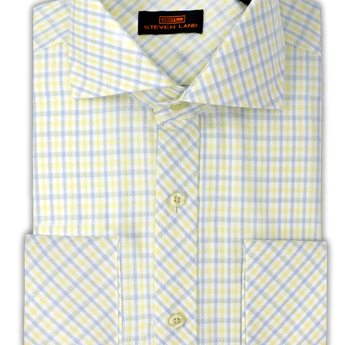 Steven Land Dress Shirt  | Trim and Classic Fit | Arlo 100% Cotton | Color Yellow