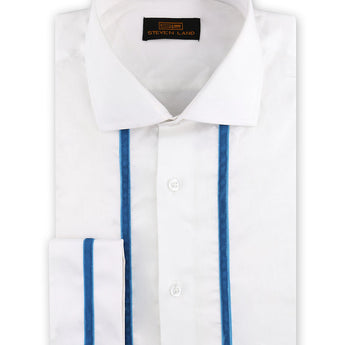 Velvet Tuxedo Shirt | Blue