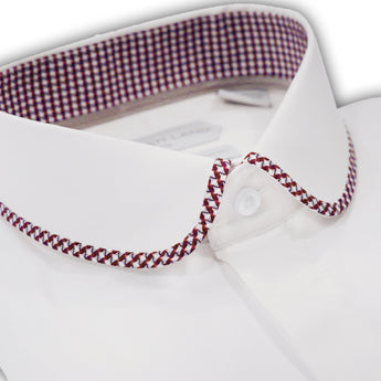 Hudson | Contrast Collar | French Cuff | Red