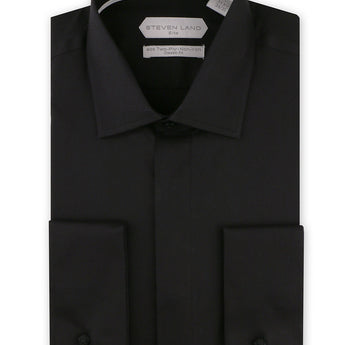 Hidden Buttons Non Iron 2 Way Stretch Dress Shirt