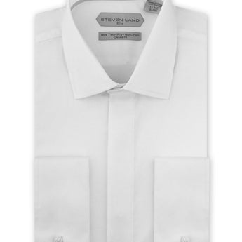 Hidden Buttons Non Iron 2 Way Stretch Dress Shirt