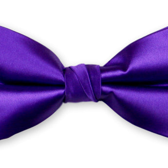 Essential Solid Bow Tie and Hanky Set - Purple