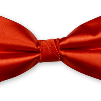 Essential Solid Bow Tie and Hanky Set - Orange
