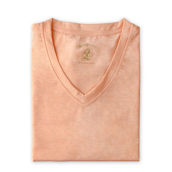 Steven Land | T-Shirt | V – Neck | Brushed Ultra Soft | Peach