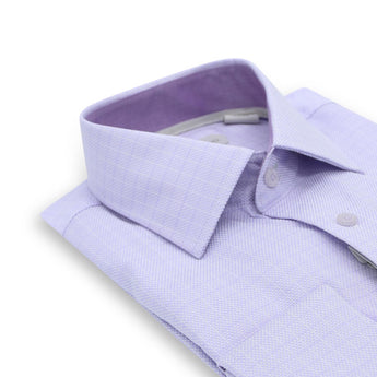 Non Iron Weave Check Dress Shirt