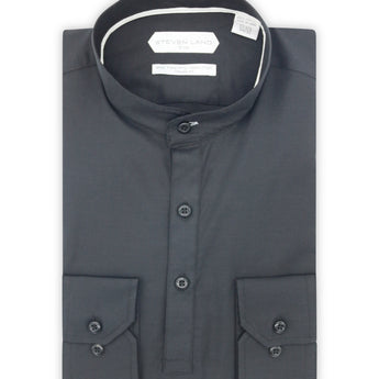 Steven Land Elite | Napoli Banded Collar Non Iron Half-Button Placket Dress Shirt