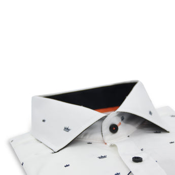 Steven Land | Semi Spread Collar Crown Cotton Dress Shirt