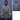 Steven Land | Split Collar Houndstooth Stretch Shirt | Royal Blue