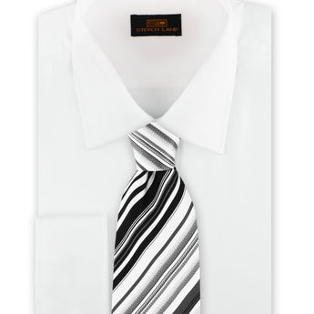 Steven Land | Sharp Pleat Tuxedo Dress Shirt | White | TA2043