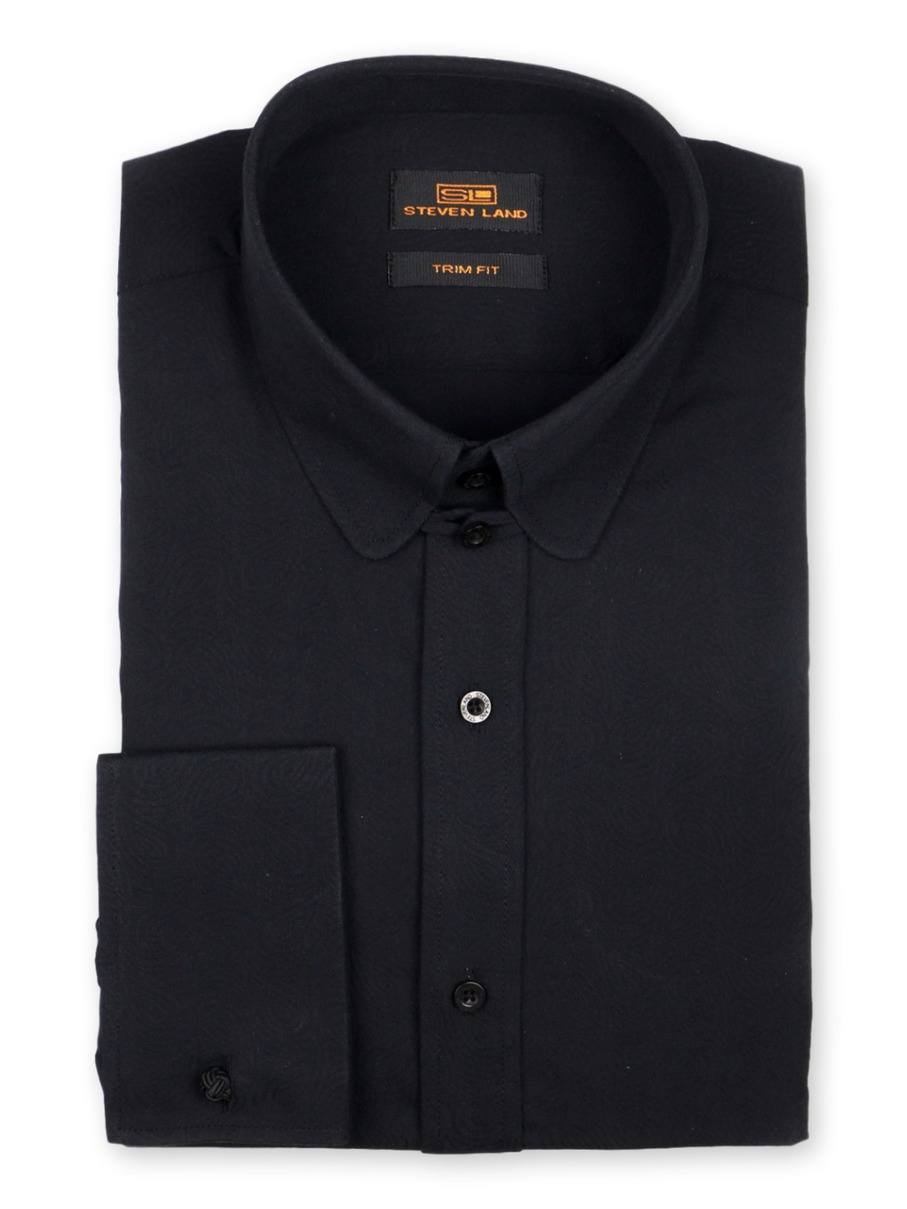 Steven Land | Vintage Paisley Dress Shirt | Club Collar With Button Ta ...