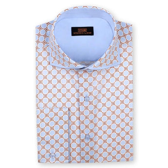 Smaller Circles | Spread Collar | Convertible Cuff | Blue