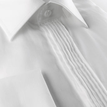 Steven Land | Sharp Pleat Tuxedo Dress Shirt | Color White