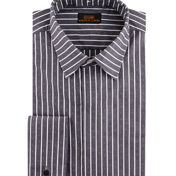 3 in 1 Dress Shirt | Interchangeable Collars | Black