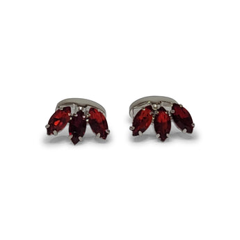 Steven Land Cufflinks | Three Red Gemstones