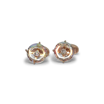 Steven Land Cufflinks | Crystal Eye Design | Gold