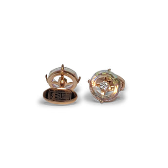 Steven Land Cufflinks | Crystal Eye Design | Gold