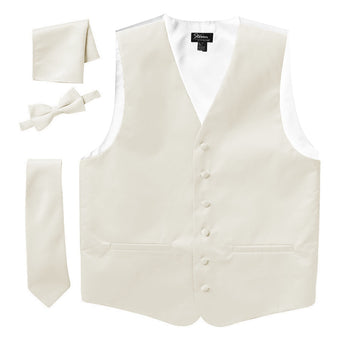 Steven Land Solid 4-pc. Vest with Matching Tie, Bowtie & Pocket Square