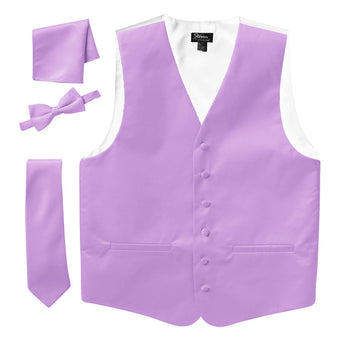 Steven Land Solid 4-pc. Vest with Matching Tie, Bowtie & Pocket Square