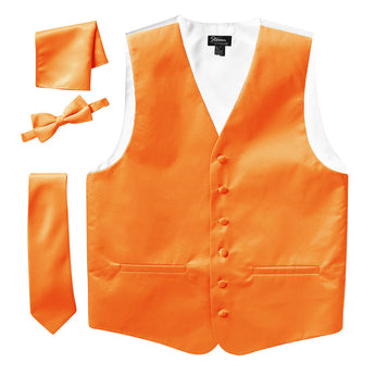 Steven Land Solid 4-pc. Vest with Matching Tie, Bowtie & Pocket Square